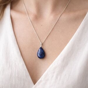 sodlite Blue Stone Pendant Necklace